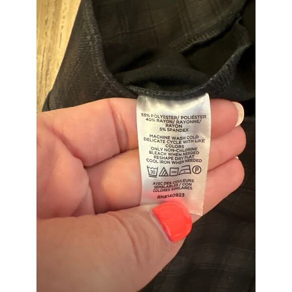 Loft Pull on Plaid Pants brown and black Womens XSmall Petite - Picture 4 of 6